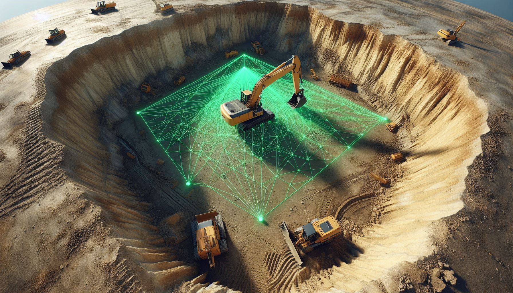 Aushub digital abbilden. KI-generiert mit Microsoft Designer