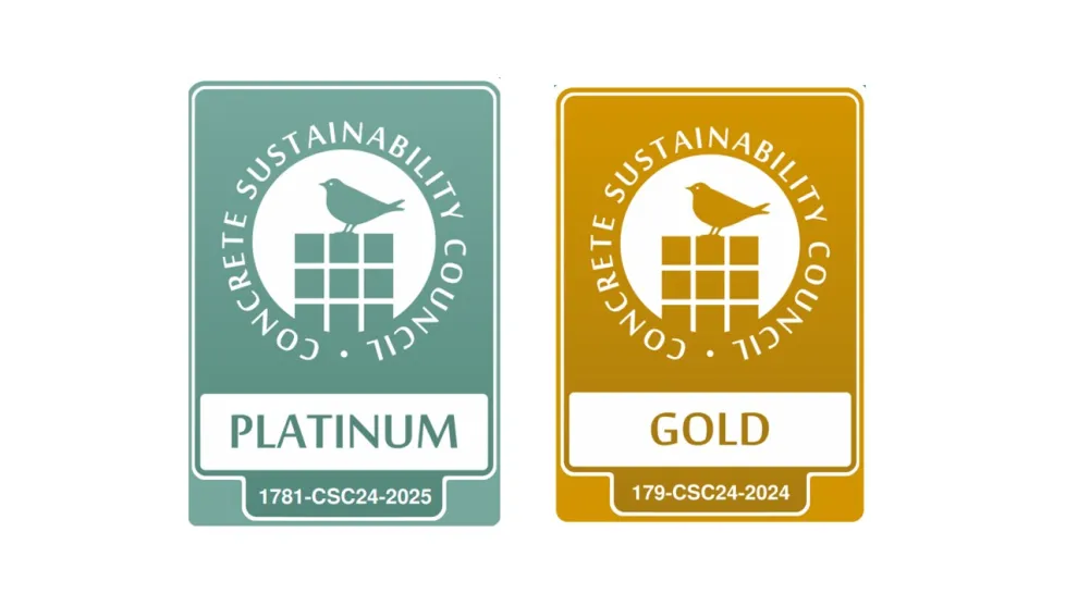 Die CSC-Gold- und CSC-Platin-Zertifikate von Holcim. Bild (c) Holcim