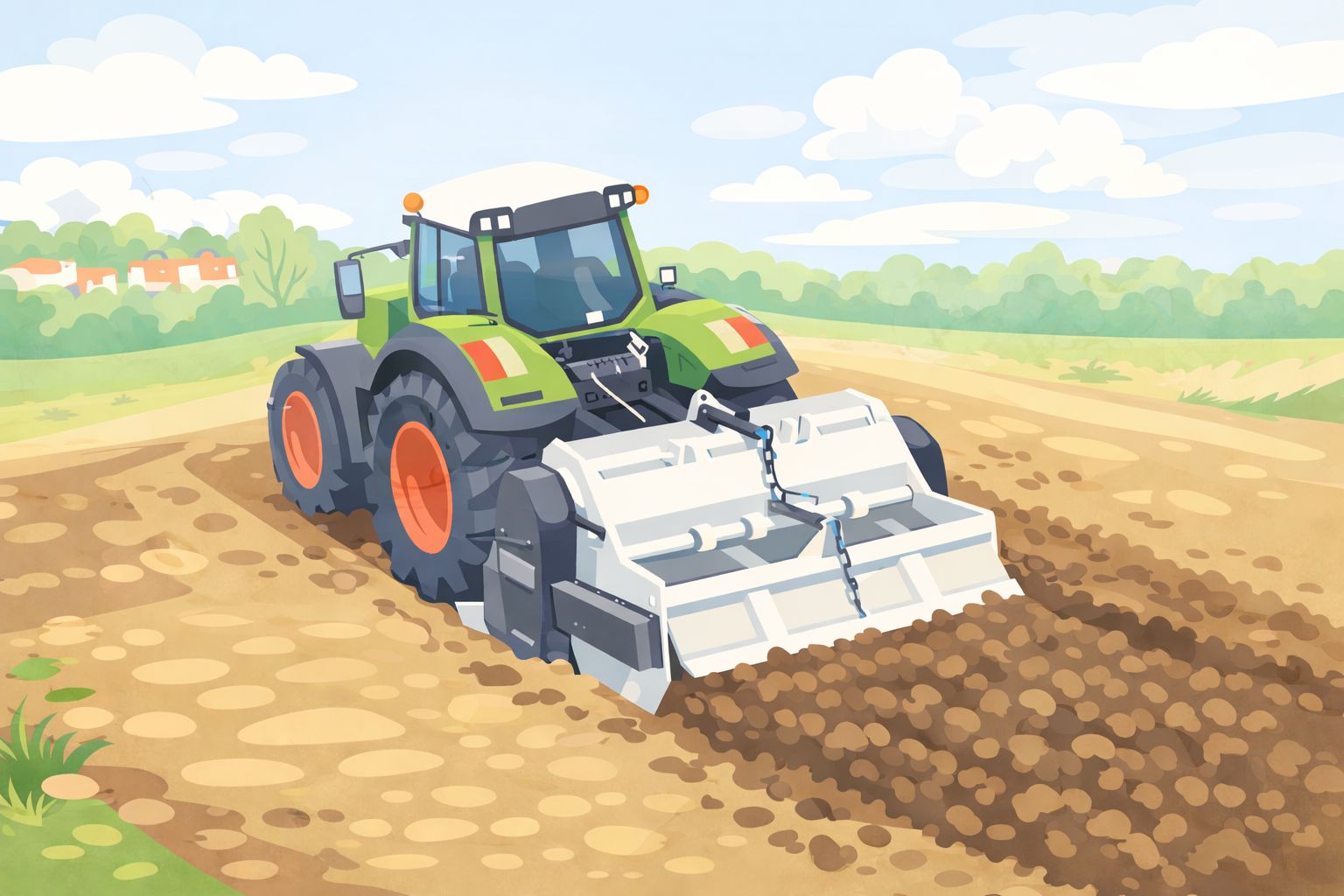 Bodenverbesserung mit Kalk im Erdbau, Illustration