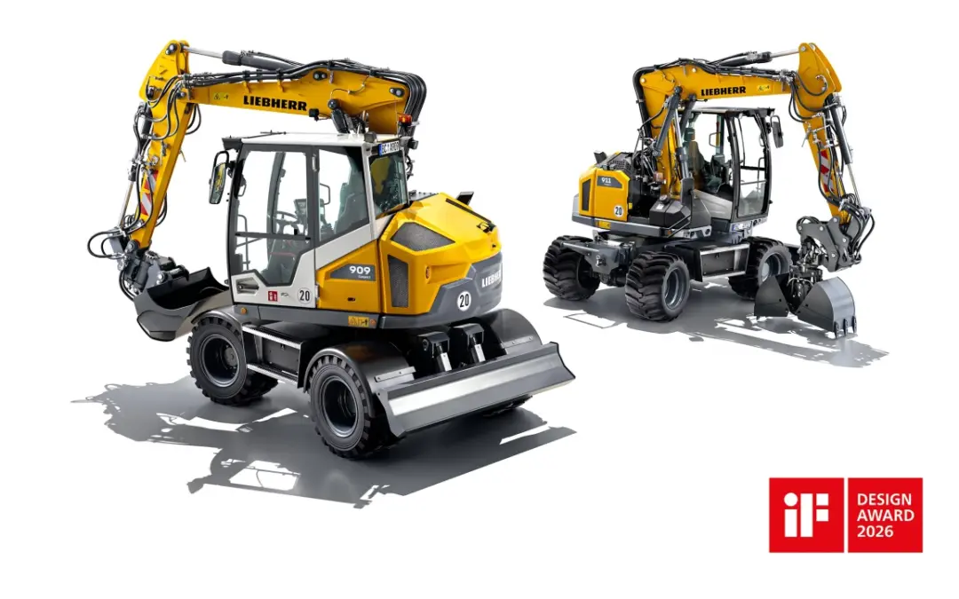Liebherr-Mobilbagger gewinnen iF DESIGN AWARD 2026