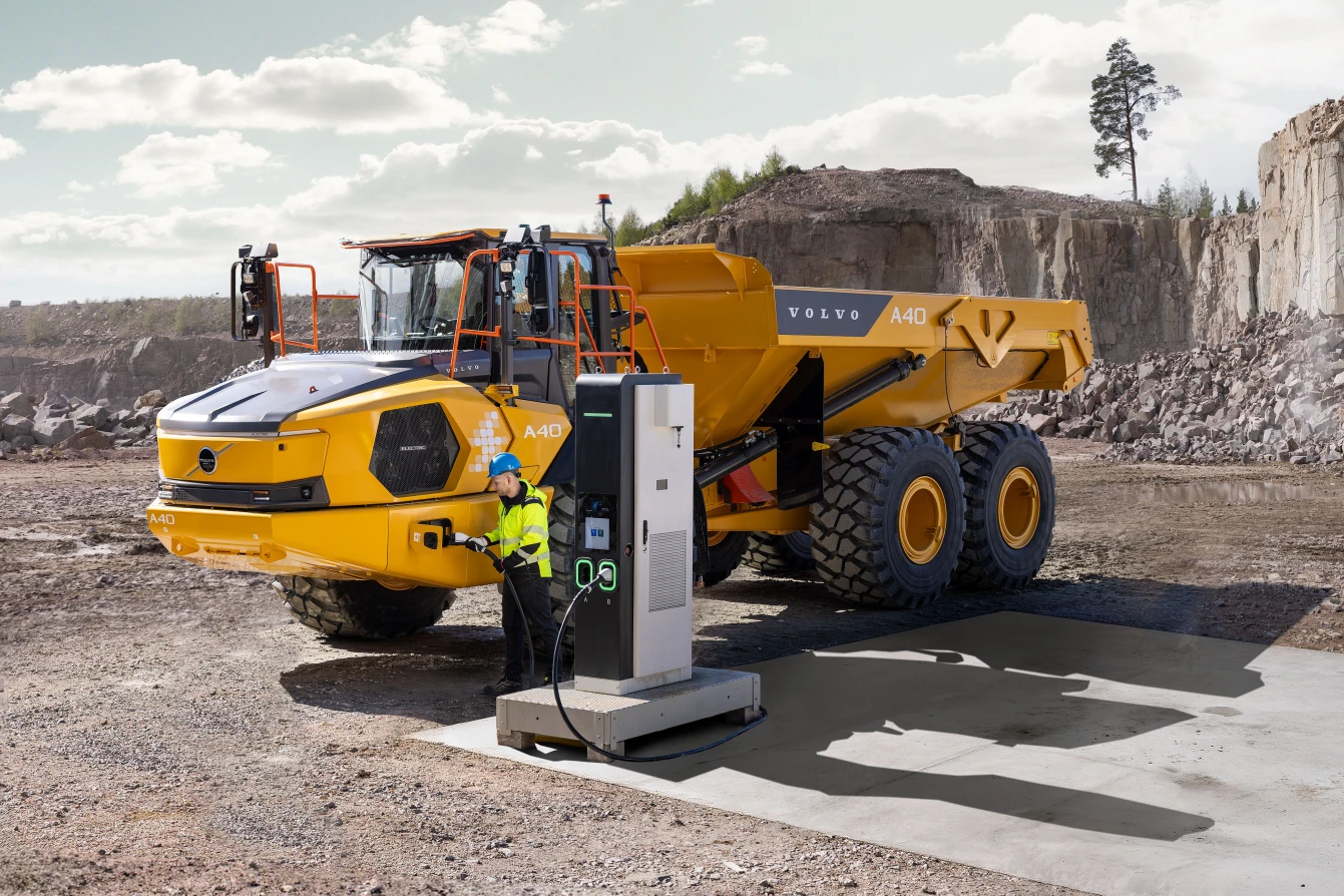 Der Volvo Construction Equipment (Volvo CE) A40 Electric. Bild (c) Volvo CE