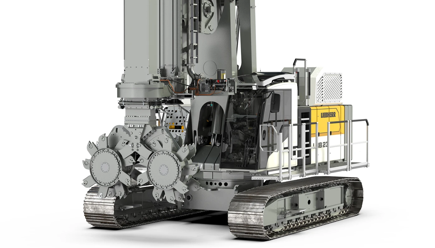 Der Fräsmischer LMC 80 erweitert das Portfolio von Liebherr im Bereich Bodenmischverfahren. Bild (c) Liebherr